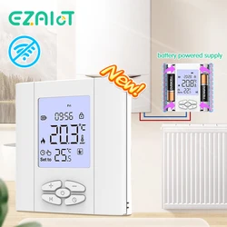 Battery Wireless Thermostat for Water Gas Boiler and Actuator Programmable  Low Power Temperature Controller