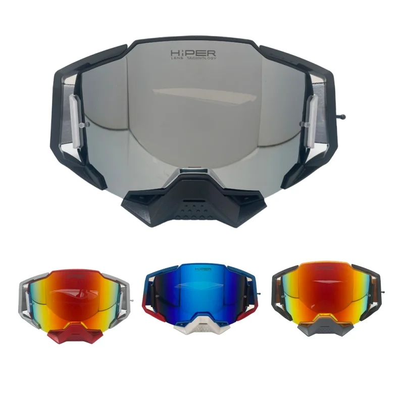 MX Motocross Goggles Helmet‑Compatible HD PC Lens Anti‑Dust Vent Foam Seal Adjustable Non‑Slip Strap for ATV Dirt Bike Snowmobil