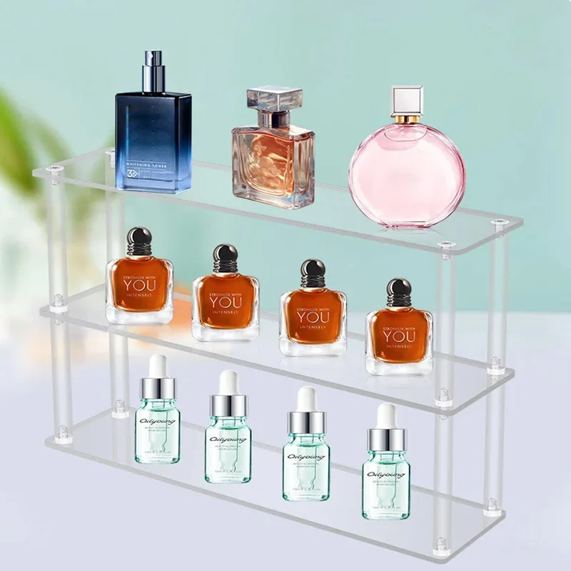 Clear Acrylic Display Riser Stand for Funko POP Figures, Cupcake Cosmetic Perfume Clay Doll Jewelry for Display Stand Organizer