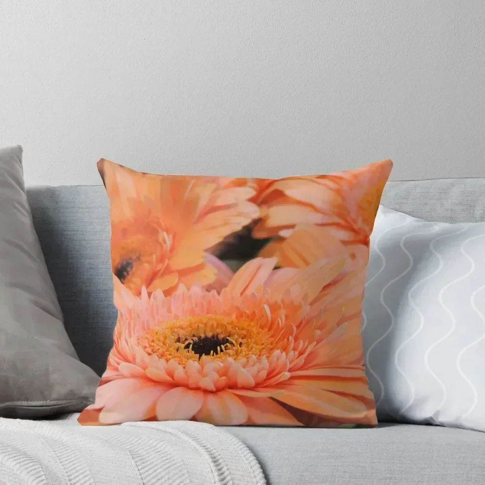 

Apricot Gerberas #1 Throw Pillow Ornamental Pillow Decorative Pillow Covers For Sofa christmas pillowcases Couch Cushions
