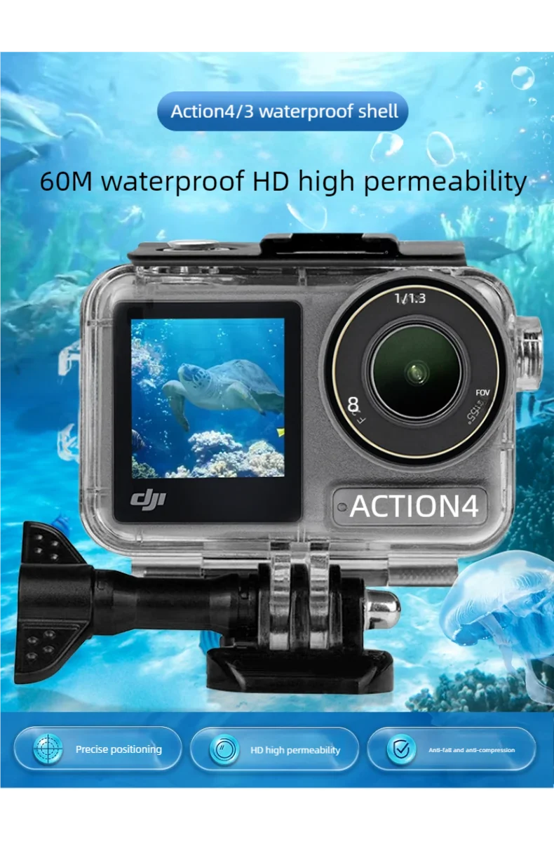 

60m Waterproof Housing Case For Insta360 GO 3 Underwater Diving Housing Protective Case Camera Accessories