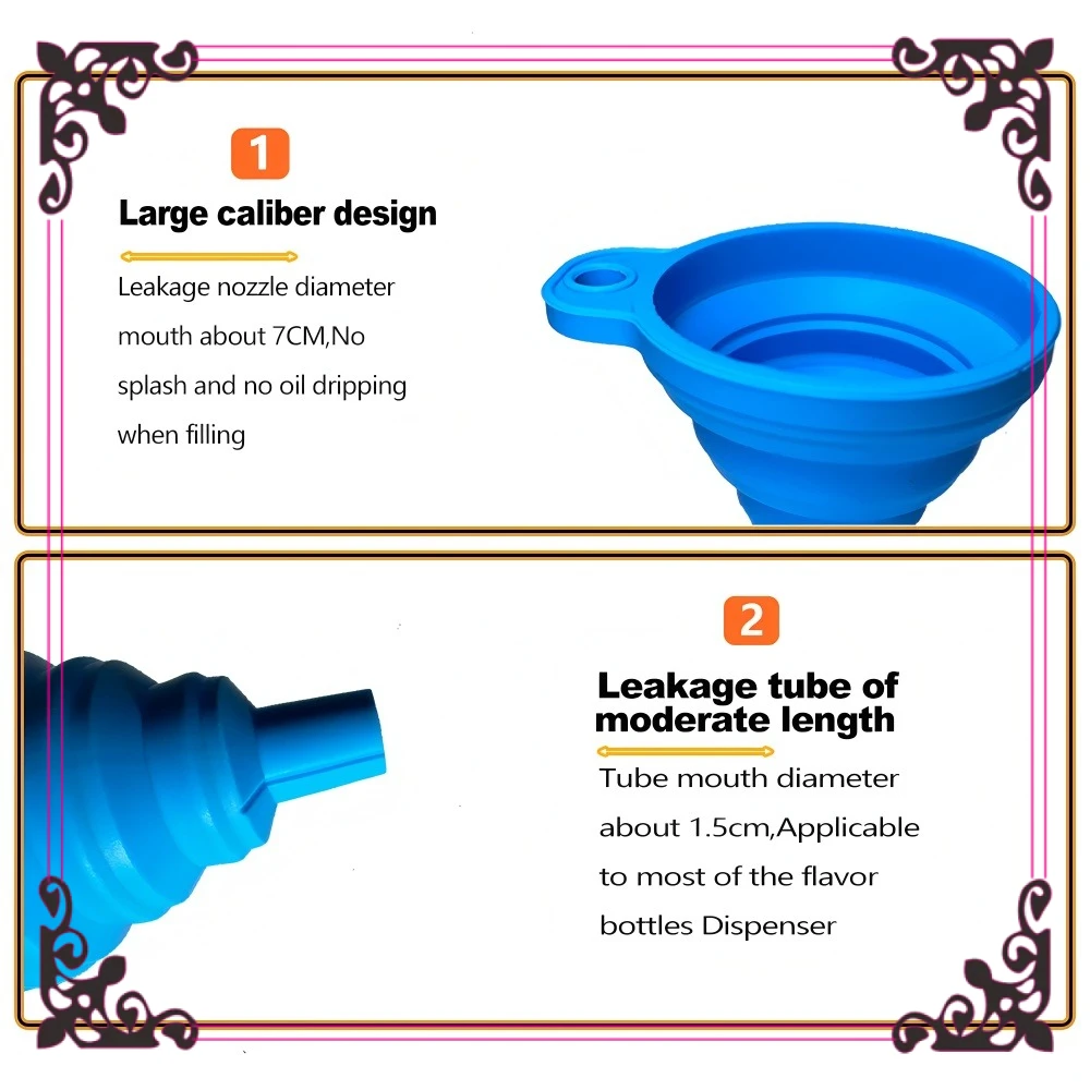 Entonnoir moteur voiture universel Silicone liquide entonnoir laveuse changement de liquide pliable Portable Auto moteur huile essence changement entonnoir