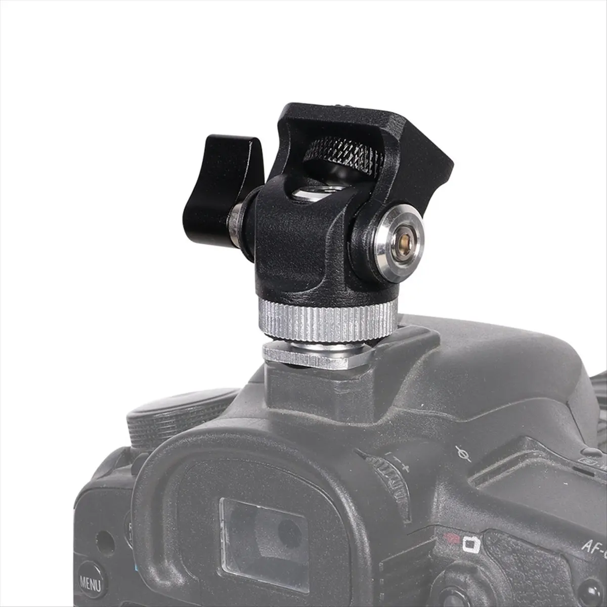 AT33 360 Swivel Hot Shoe Mount Adapter 1/4 Inch Screw Mount Stand Mini Tripod Ball Head for Camera Video Mounting Camera