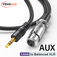 XLR to 3.5mm Audio Cable Microphone Balanced Analog Audio Cord for Audio PC Phone Mixer Amplifiers XLR Female to AUX 3.5mm Jack