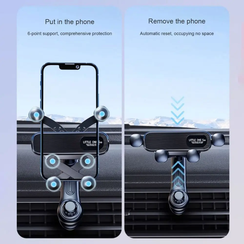 Picture 4: Adjustable Extendable Arm Car Phone Mount 360° Rotating Foldable Air Vent Phone Holder Gravity-Activated Universal