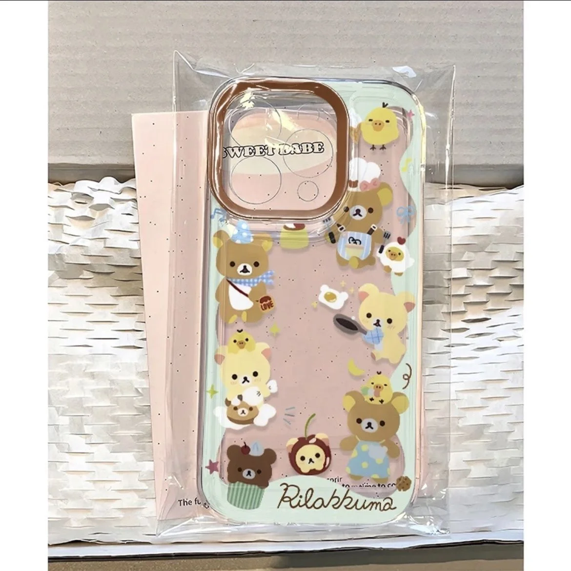 Capa de telefone transparente dos desenhos animados rilakkumas urso para oppo f11 encontrar x5 reno 6 7 7z 8 8t 10 11 12 realme 9 c30 c53 c63 pro plus 5g capa