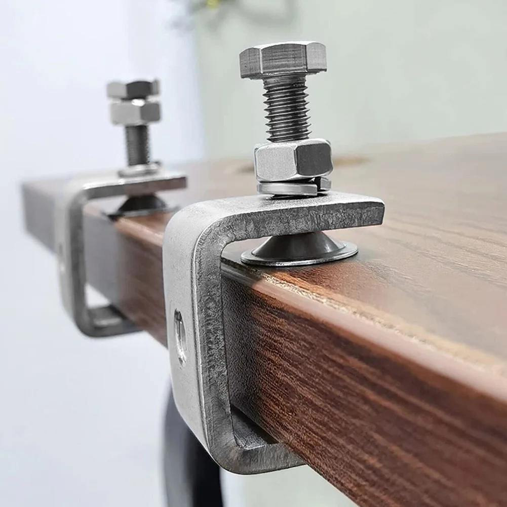 4 Stainless Steel C Clamps for Welding Metal Fabrication Automotive Assembly and General Purpose Clamping on Work Surfaces