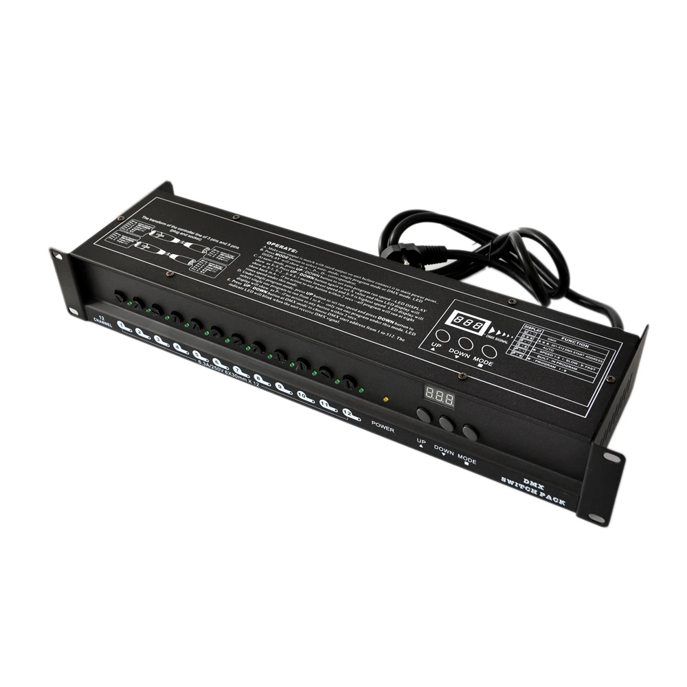 Discount Price DMX Control Power Supply Distributor Box LED Indicator 5A Per Channel  XLR-D3M Input XLR-D3F Out DMX512