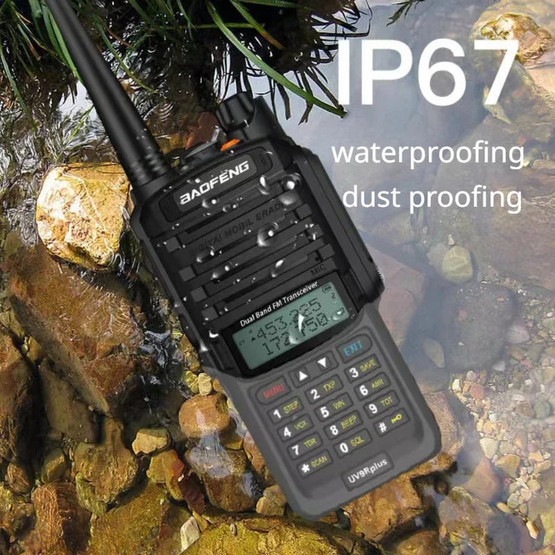 Baofeng-BF-UV9Rplus Wodoodporne walkie talkie dla lądów i morza, duża moc 15 W, podwójna osłona UV IP67, 128 kanałów,