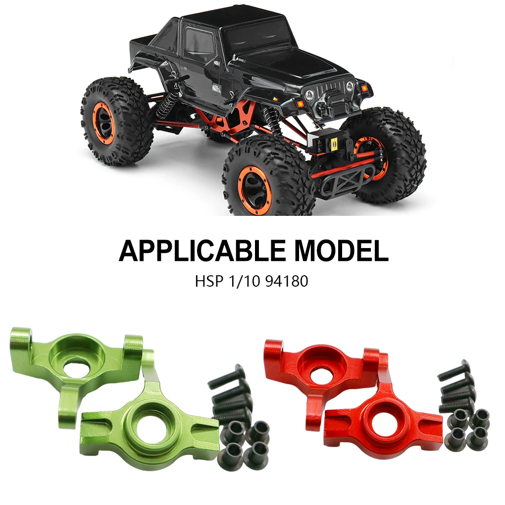 2piece Aluminum Alloy 1/10 Steering Hub Carrier For 94180 RC Car Part RC Car Accessories Replacement Parts view 3