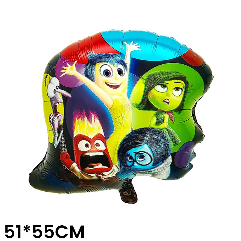 Inside Out Numbers Ballons Joy Anger Figure Birthday Balloons Party Decoration Baby Shower Ornaments Anime Room Decor Kids Gifts