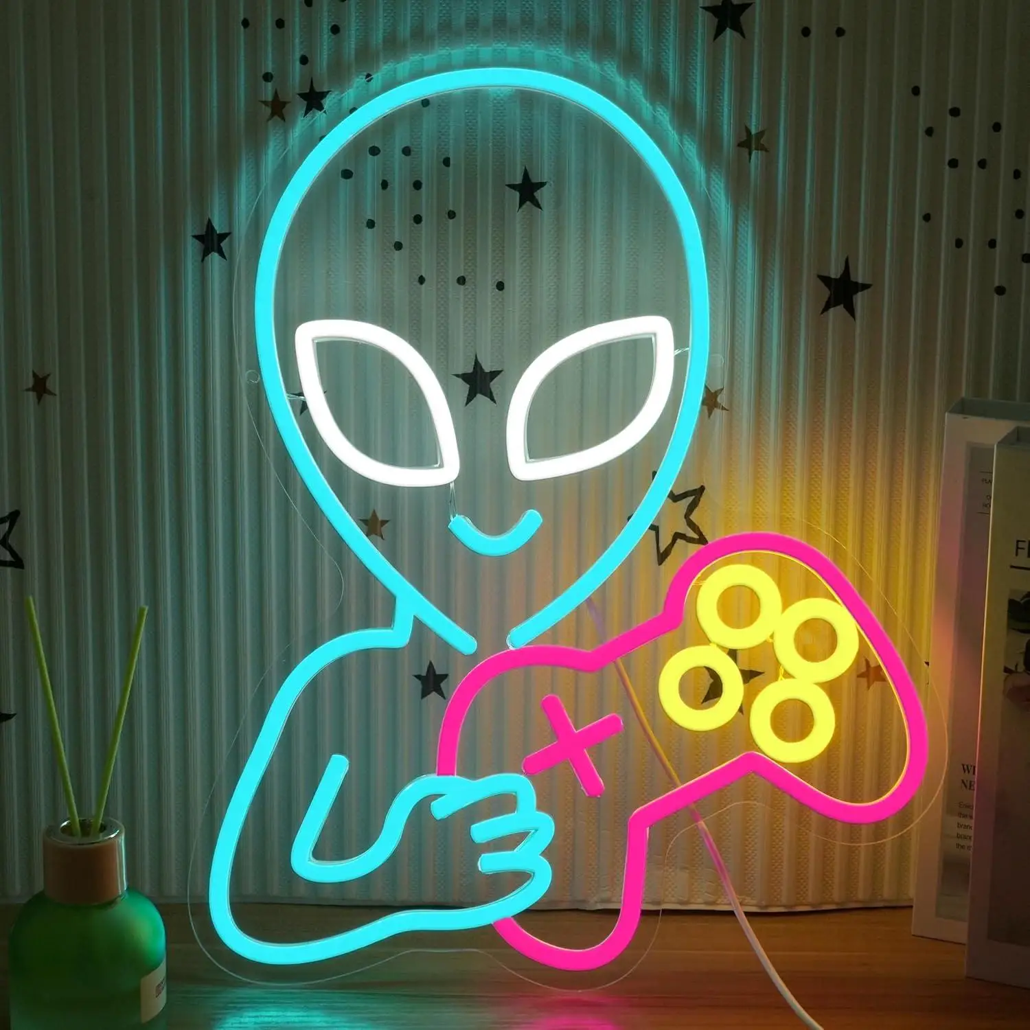 alien-game-controller-neon-sign-usb-dimmable-led-light-for-gaming-room-bedroom-man-cave-bar-wall-decor-night-light-gifts-for-kid