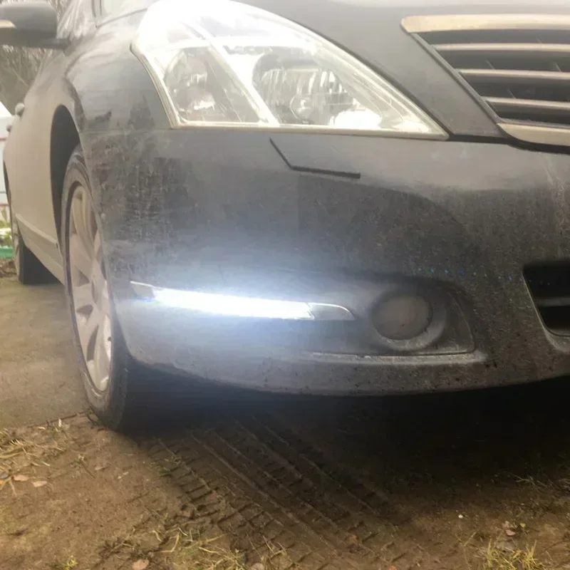 

Автомобильные светодиодные DRL дневные фонари для Nissan Altima Teana J32 2008-2012 2013, желтые указатели поворота, дневные ходовые фары, лампы дальнего света