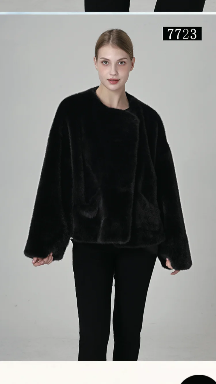 winter women faux fur coat mink fur jacket winter coat female fake fur