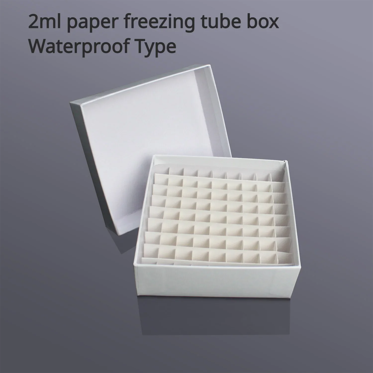 Paper Lyophilization Box 81 Holes with Lid Flip Freezing Tube Box 100 Holes Test Tube Sample Laboratory Preservative Tube Box