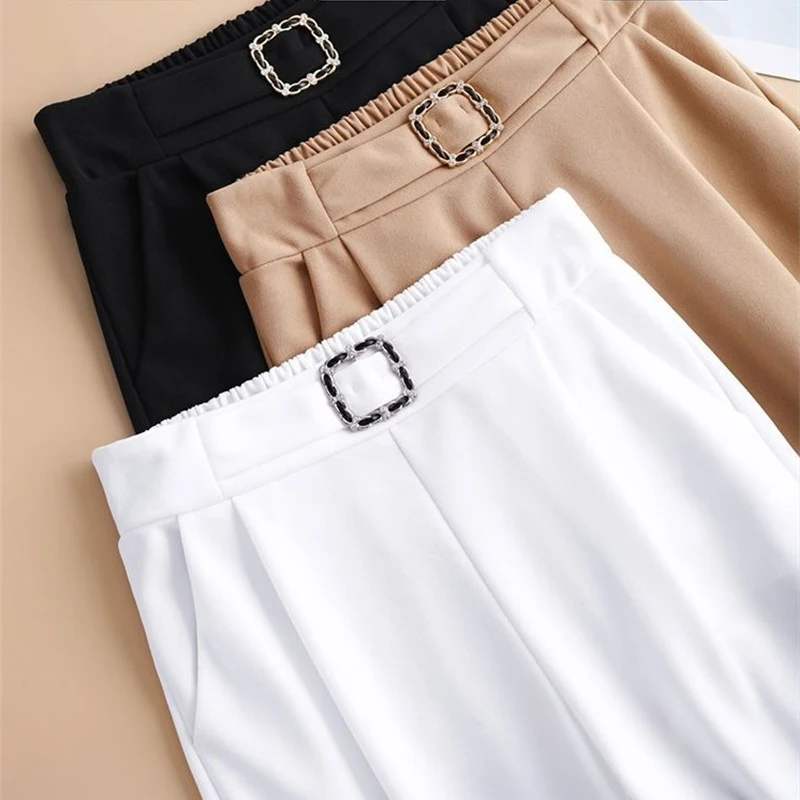 Pantalones elegantes de cintura alta para mujer, calzas hasta el tobillo, informales, harén, 4XL, primavera y verano, 2023