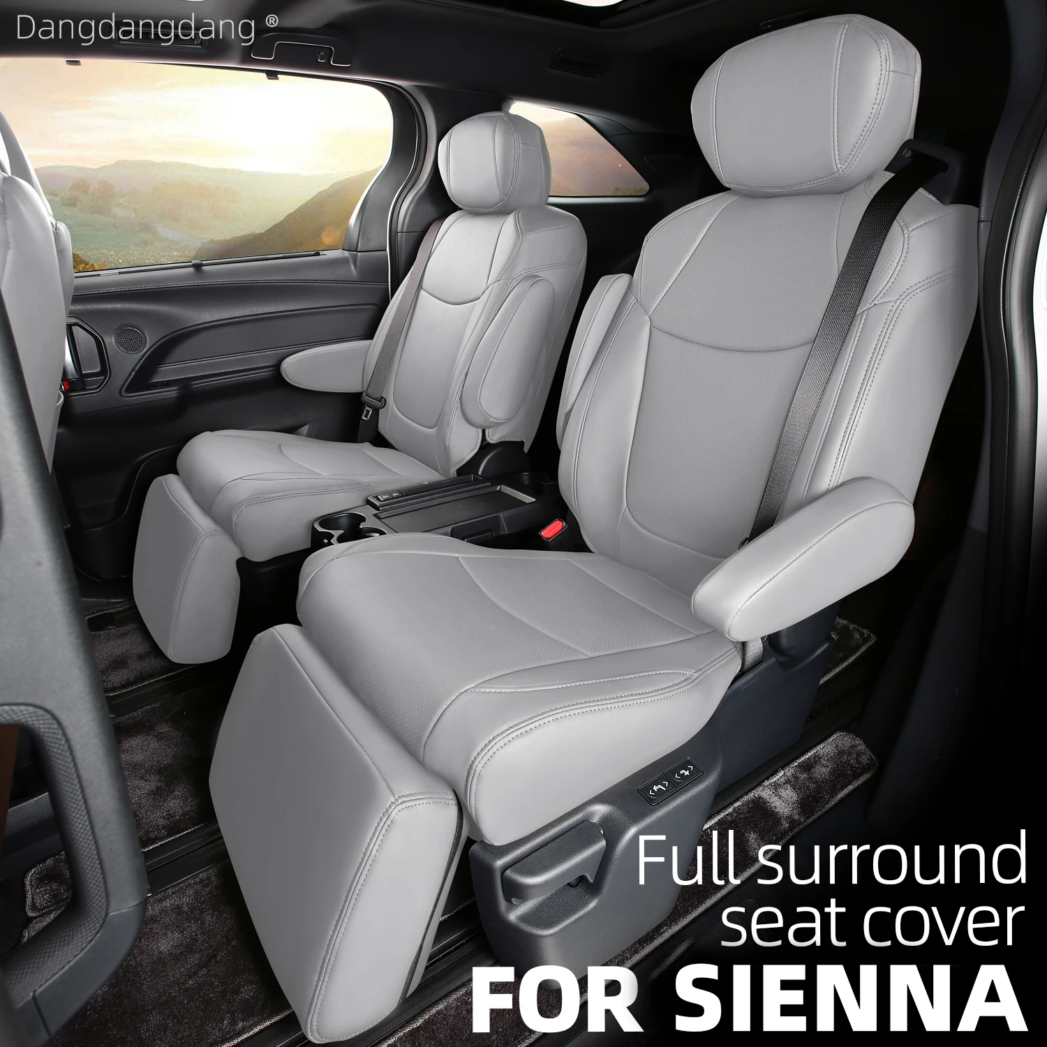 لتويوتا سيينا 2010 2011 2012 2013 7/8 مقاعد فو الجلود مخصص مقعد السيارة يغطي مجموعة الداخلية حامي الملحقات