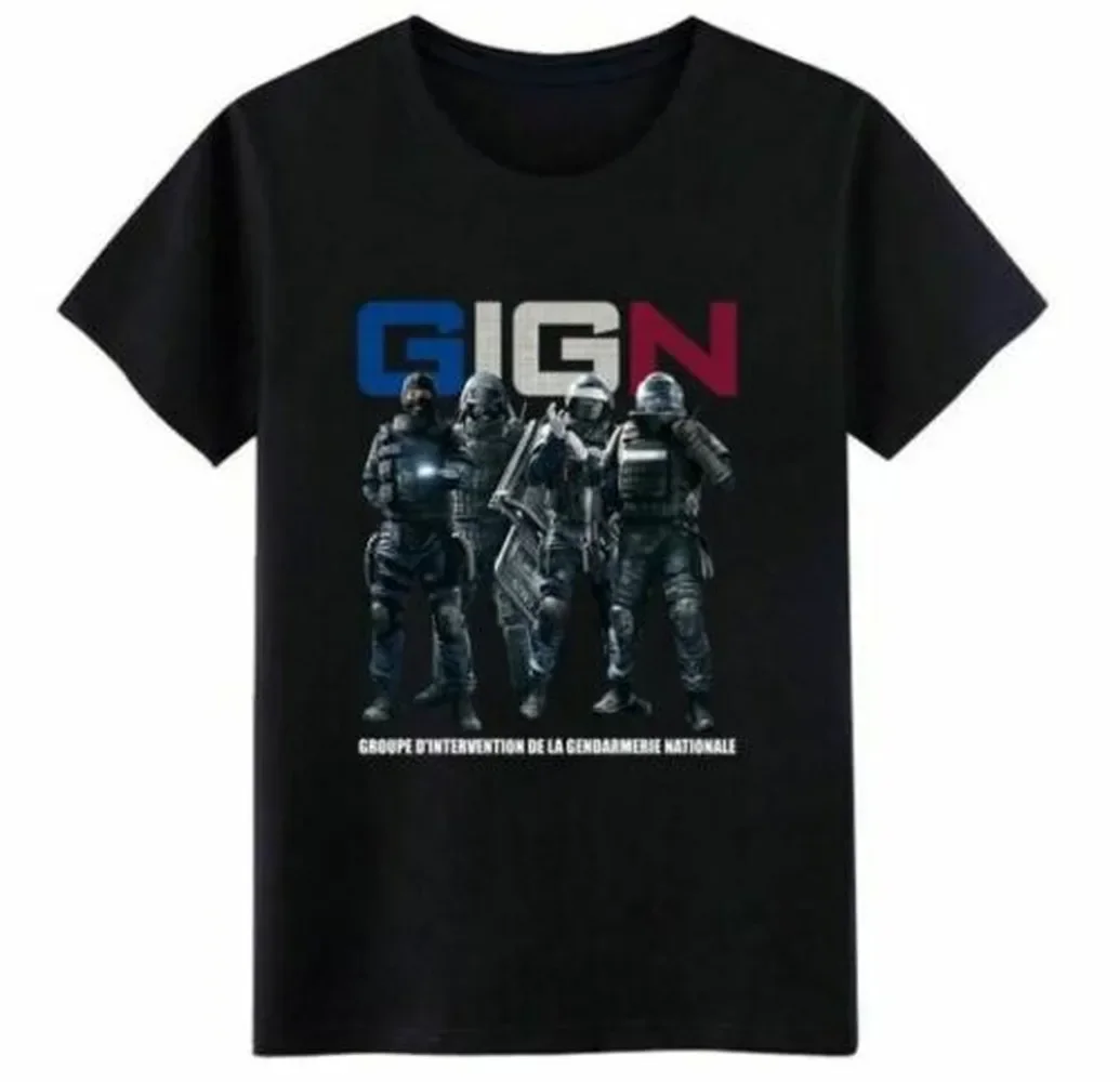 French Counter-terrorism Elite Group GIGN Special Forces T-Shirt 100% Cotton O-Neck Short Sleeve Casual Mens T-shirt Size S-3XL