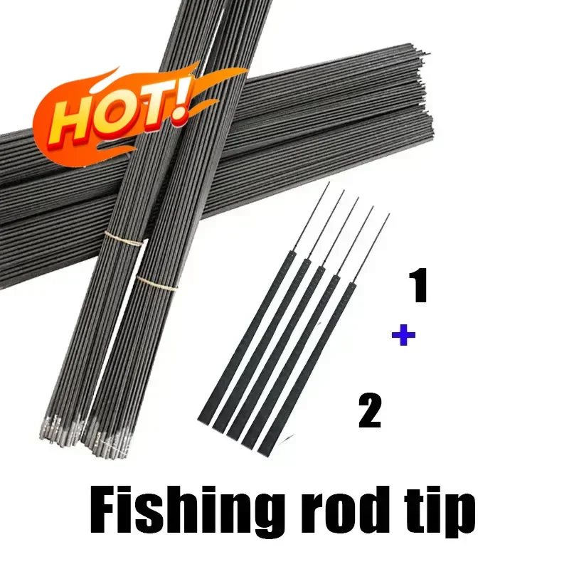 4.5mm-8.3mm 5 pieces 1+2 Section Fishing rod match Spare sections Stream Rod Hand Rod Full Size Hollow Carbon Accessories