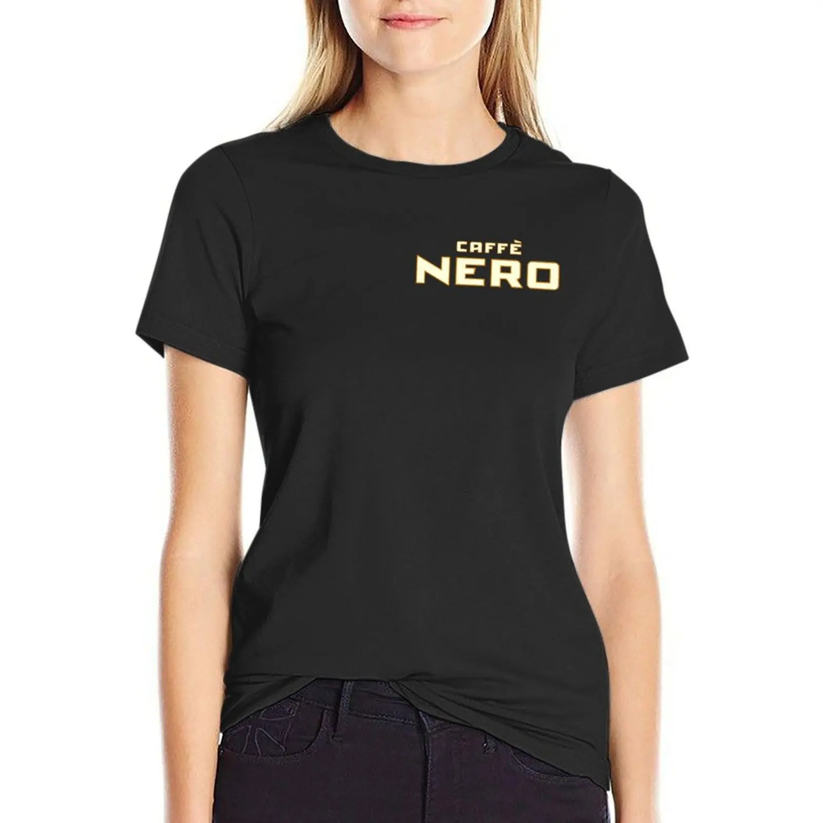 caffe nero T-Shirt graphics lady clothes white t-shirts for Women