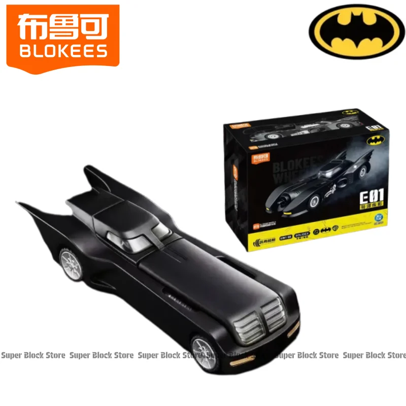 BLOKEES Echte Batman bouwsteenauto E01 Gotham Disease Shadow, monteerbaar en beweegbaar speelgoedcollectie ornament cadeau