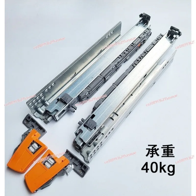 

Hidden Soft Close Drawer Slides, Full Extension 3 Section Rebound Buffer Damping Cabinet Runner Rails for Furniture Cabinet