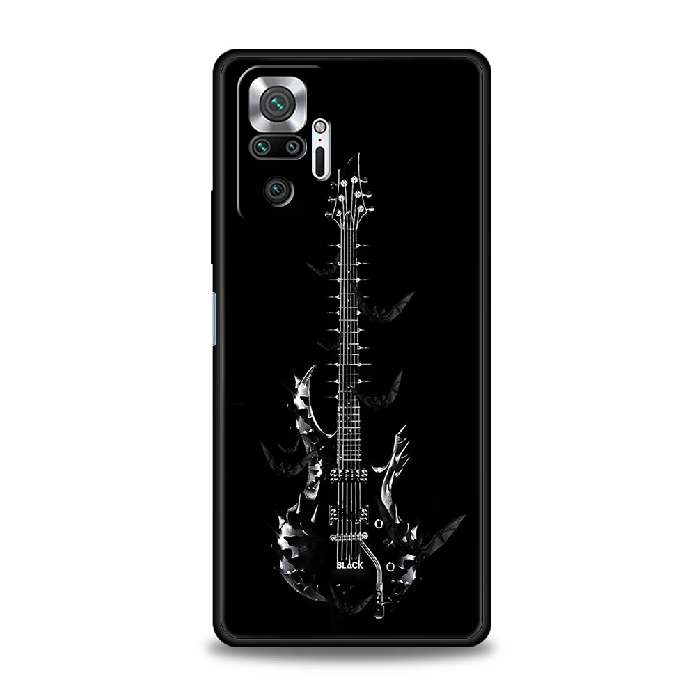 Capa para telefone Guitar Music Art, Bolsa Soft Shell para Xiaomi Redmi Note 12 Pro, K40 Gaming, K50, 8A, 9T, 9A, 9C, Nota 8, 8T, 9, 9S, 10, 11 Pro Mais