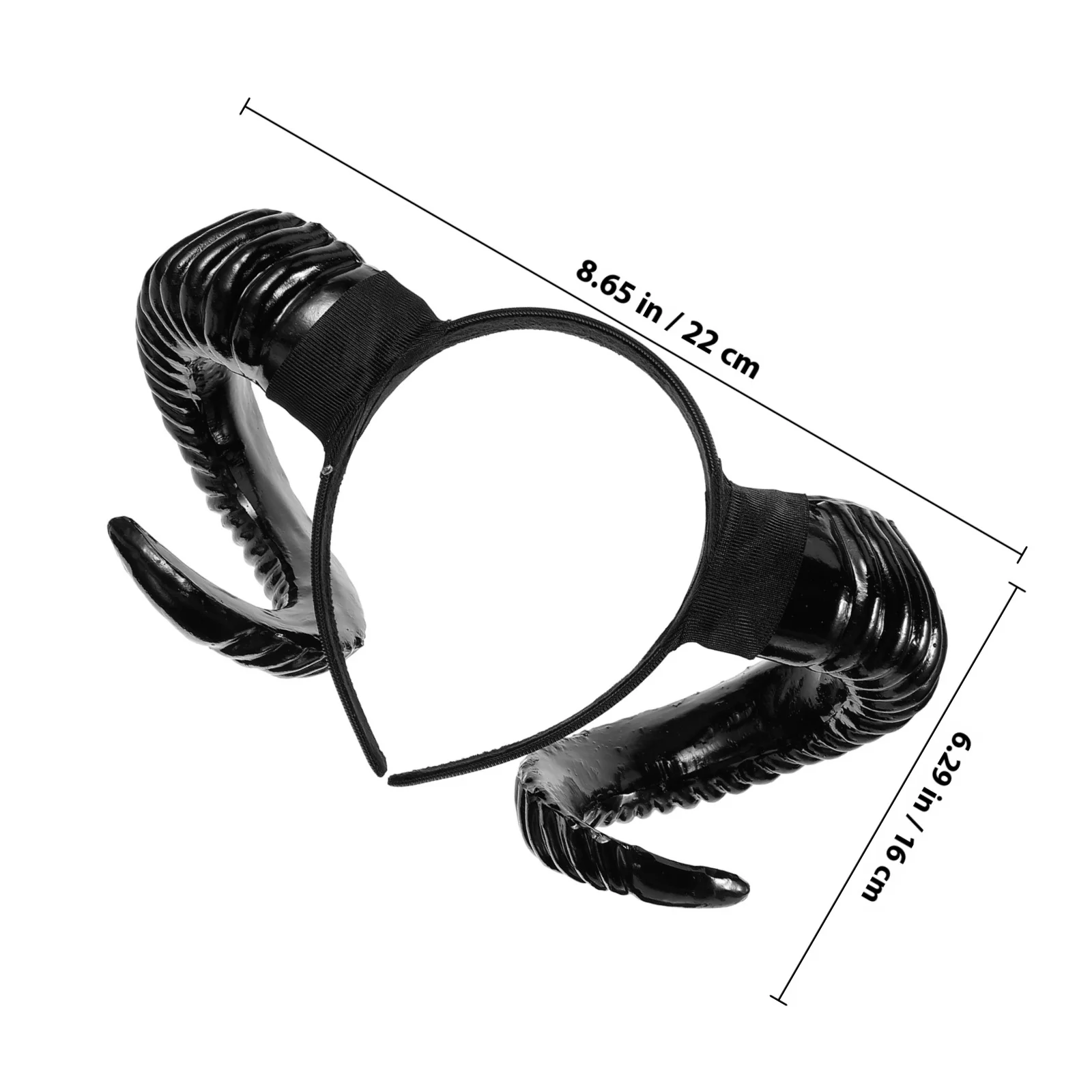 الأغنام القرن عقال هالوين اكسسوارات حزب تأثيري صور الدعائم حجم واحد يناسب معظم رباط الشعر الأطواق #4