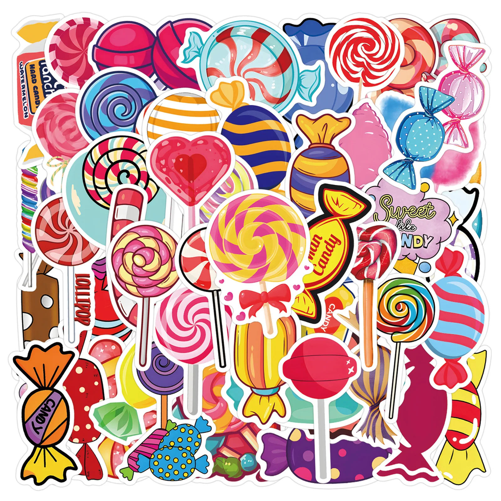 

55 шт. мультяшных наклеек-конфет с забавными мемами и дудлами, детский подарок, DIY наклейки для телефона, холодильника, самоката, водонепроницаемые стикеры