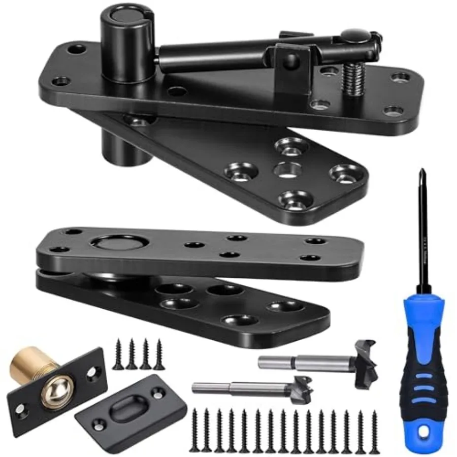 

Hidden Door Hinge, 570Lbs Load-Bearing Thickened Solid Stainless Steel - Heavy Duty 360° Swinging Pivot Hinge for Secret Doors,