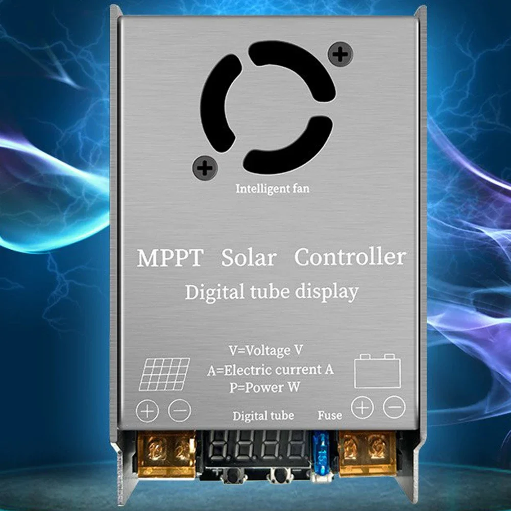 

1pc Efficient MPPT Solar Controller, 12V-50V Input, 24V/36V/48V/60V/72V Output, 12A Max Current, Magnesium Aluminum Alloy Shell