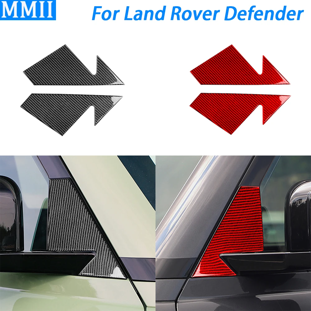 

For Land Rover Defender 2020-2023 Carbon Fiber Rearview Mirror Side A-pillar Panel Cover Trim Car Interior Accessories Sticker