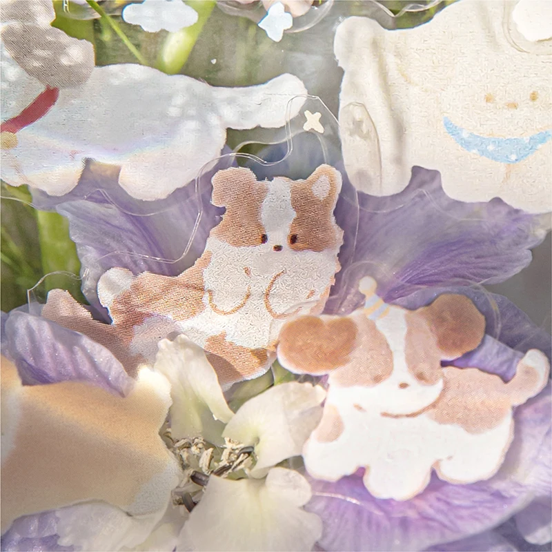 Mr.Paper,Cute Animal Masking Tape 1 Roll Kawaii Dog PET Tape Home Handbook Scrapbook Decoration Gifts