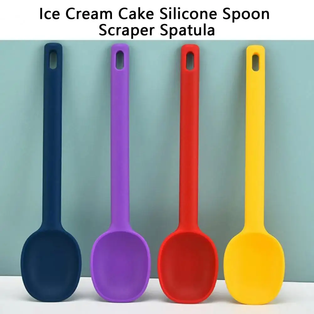 Cucchiaio per mescolare grande in Silicone cucchiaio per insalata cucchiaio per condimento da cucina cucchiaio per torta gelato utensile da cucina