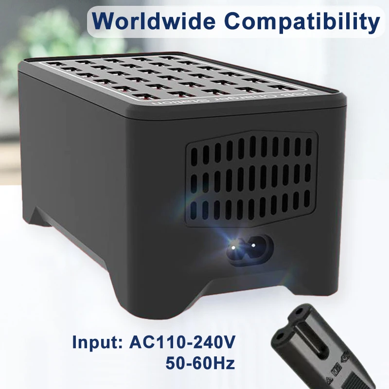 Estação Carregador USB Hub 30 25 20 Portas Multi Estação De Carregamento Rápido 150/100W Carregador Universal para iPhone iPad Huawei Xiaomi