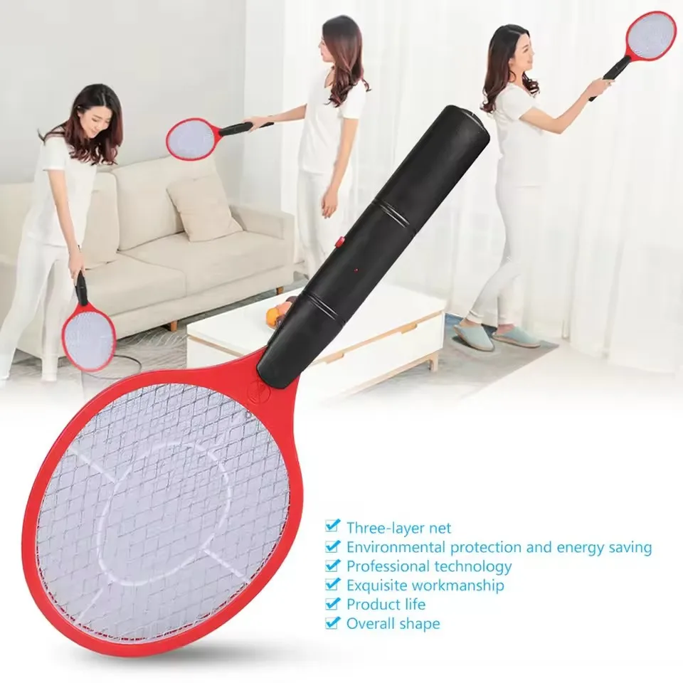 Electric Mosquito Swatter Portable Cordless Battery Electric Fly Mosquito Swatter Bug Racket Indoor Insects Killer 2025 New