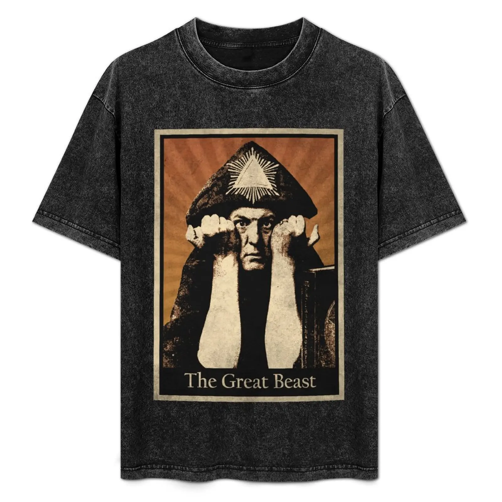 Aleister Crowley The Great Beast T-Shirt graphic shirts street wear Anime t-shirt big and tall t shirts for men
