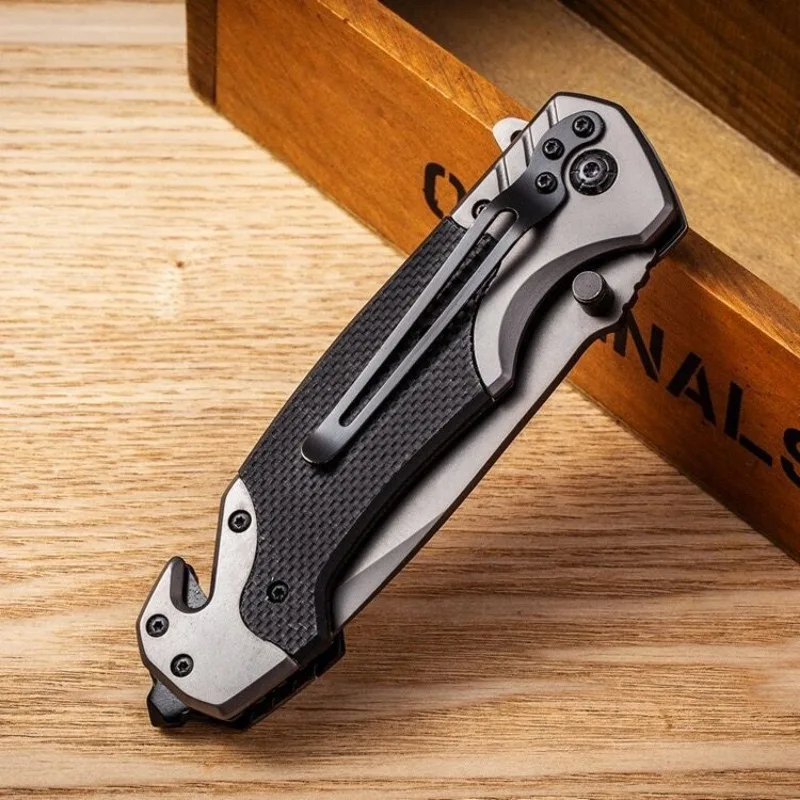 Outdoors Multitool Folding Knife for Men Camping Military Survival High Hardness Tactical Pocket Knives for Hunting and Fishing