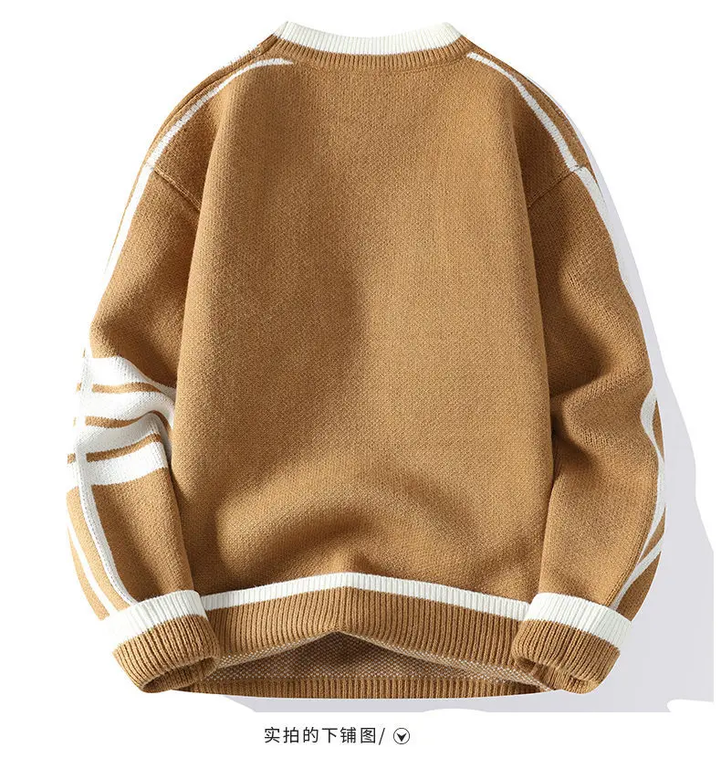 Casual Pullover Hombre Fashion Sweater For Men Warm Solid High-Quality New Spring Autumn Long Sleeve Male Fit Youth O-Neck