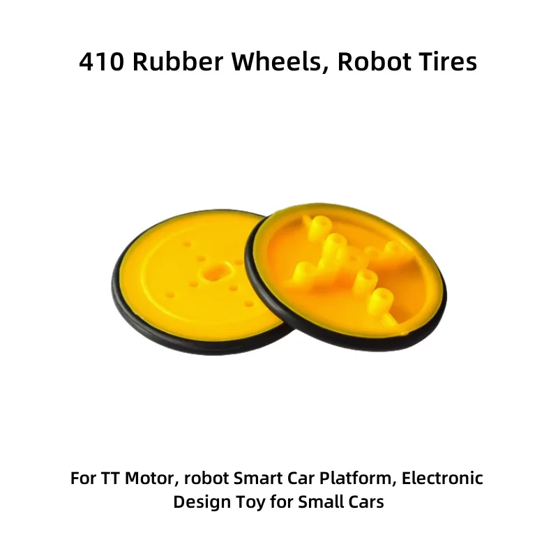 

10pcs/Lot 410 Rubber wheel Robot Tires for TT Motor robot Smart Car Platform Electronic Design Toy for Small Cars