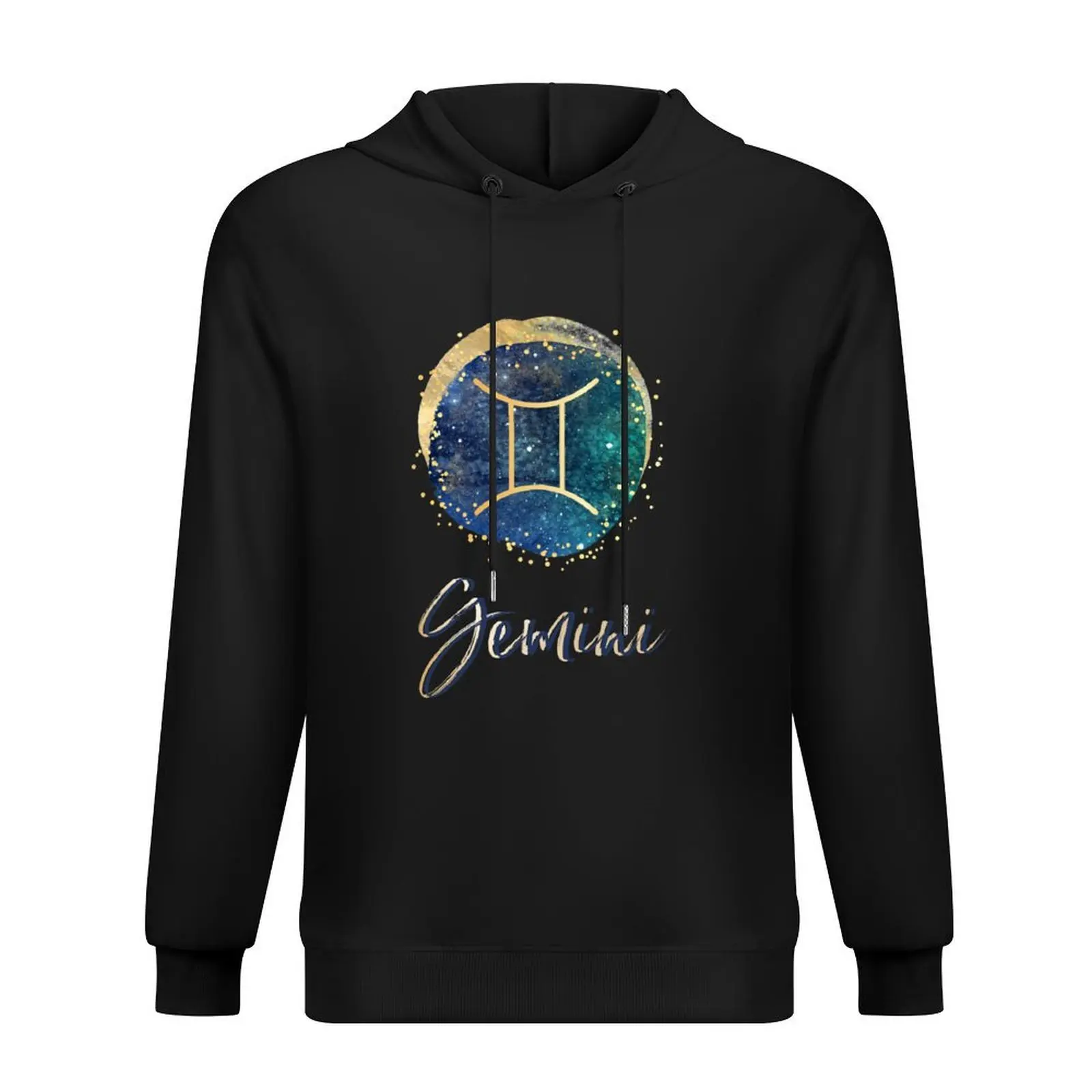 

Gemini Zodiac sign Gold & Blue Galaxy Hoodie mens clothing fashion men men wear men's clothes mens hoodie