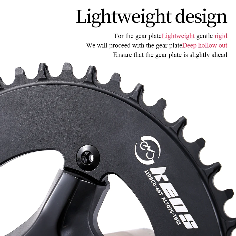 ضرس سلسلة فردي KEOS 110BCD 44T-56T forSHIAMNO R9200 R8100 R7100 11S 12S 4 BOLT Chainring #5