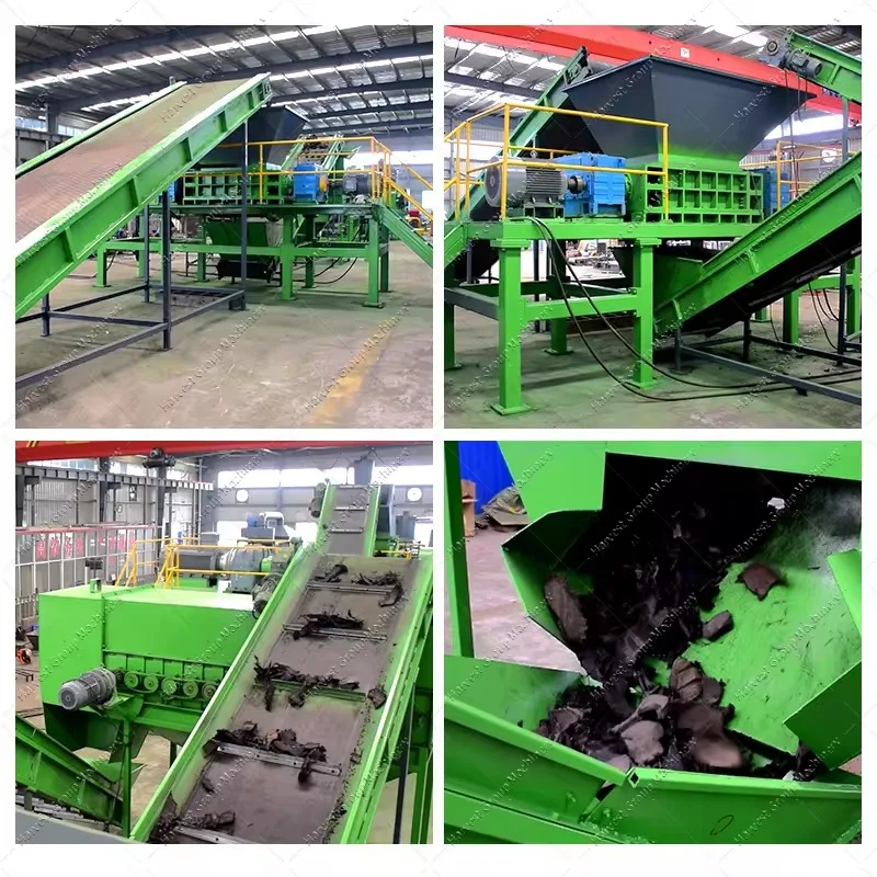 Heavy Duty Fully Automatic Tire Shredder Recycling Line Shredder Machine Tires Price