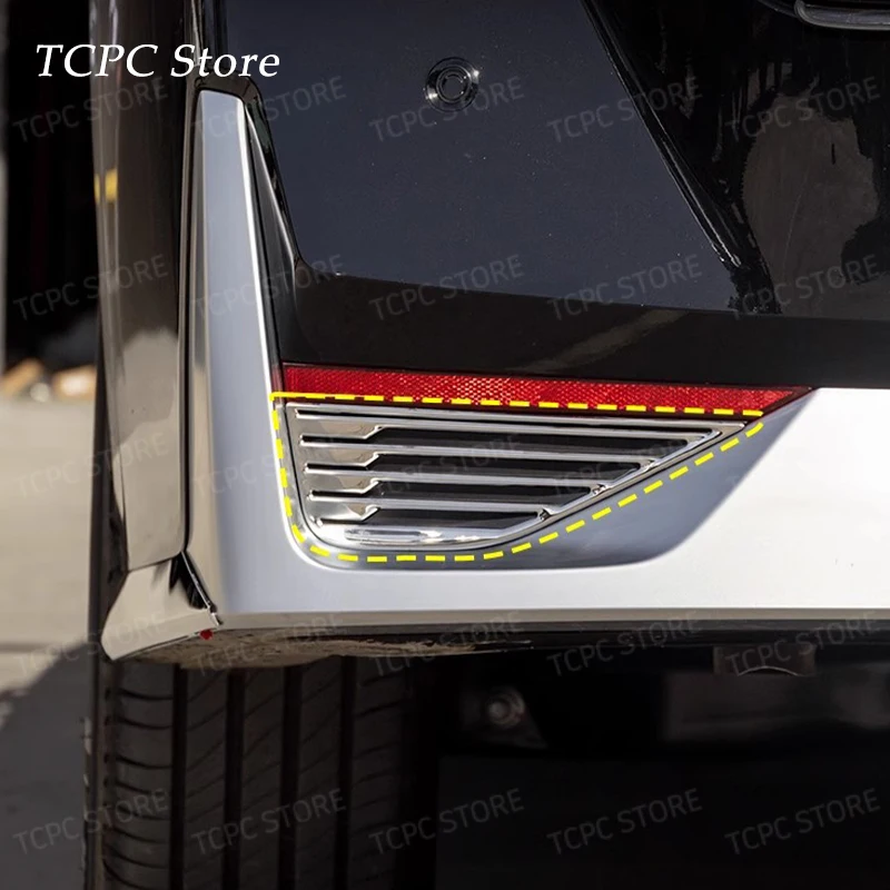 

For GAC Motor GAC M8 Master Emperor/E9 PHEV Accessories stainless steel rear fog lampshade decorative fog lamp frame Stickers