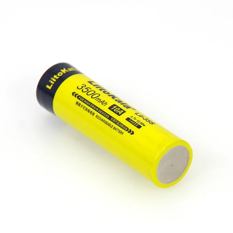 LiitoKala 18650 Battery Lii-35S 3.7V Li-ion 3500mAh 10A discharge Power battery For high drain devices