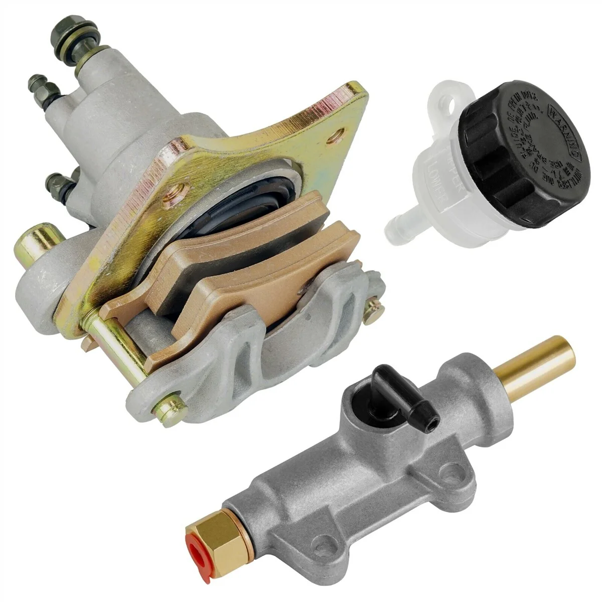 Plain Silver Brake Caliper With Master Cyl / Reservoir For Polaris Sportsman 400 500 600 700 2003-2004