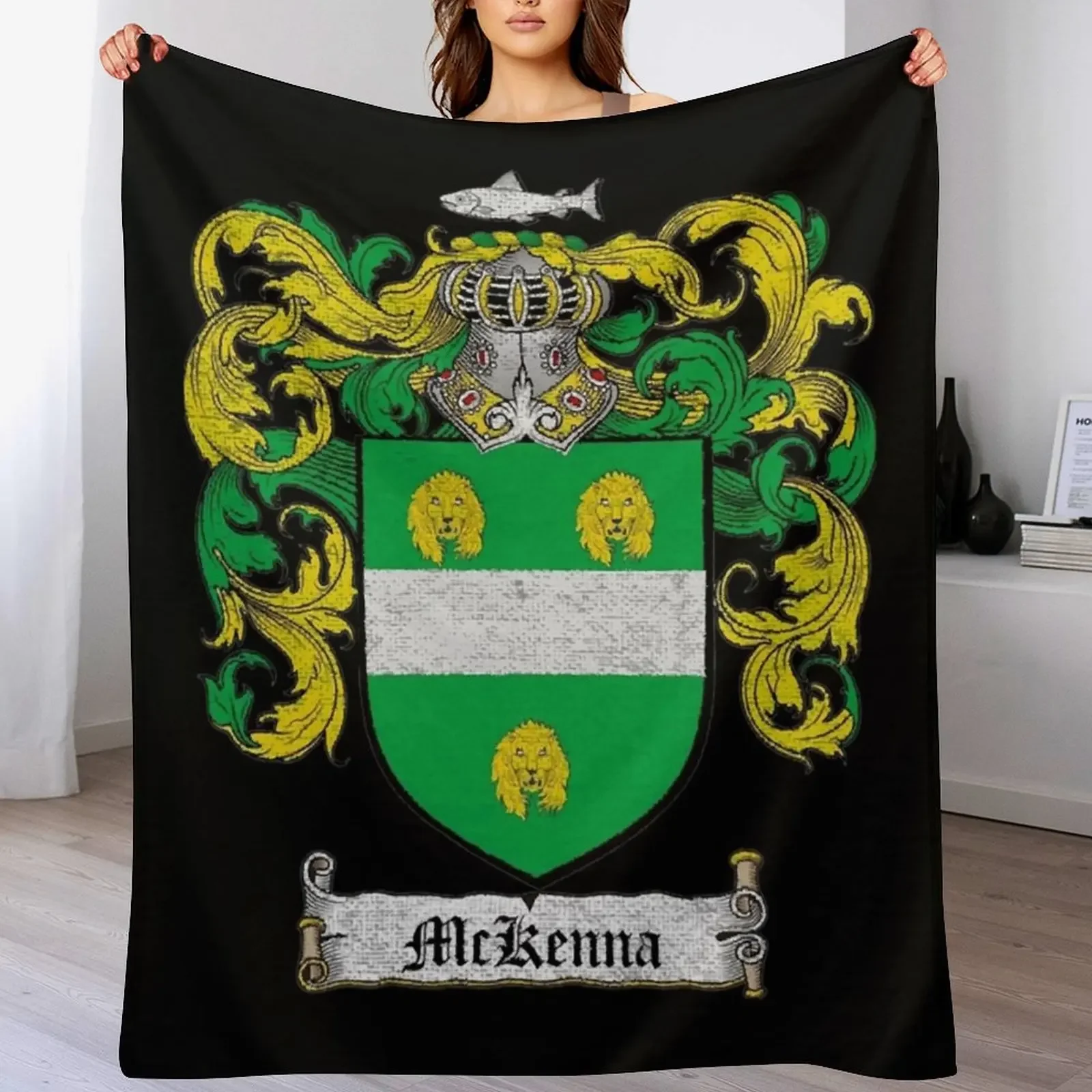 

McKenna Family Crest Scoop Throw Blanket Warm Throw Blanket Gift for Anniversary