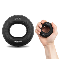 2PCS Hand Grip Ring With Silicone Wrist Expander, Finger Strength Trainer,Increase Muscle Power And Bodybuilding,50-80 LBS