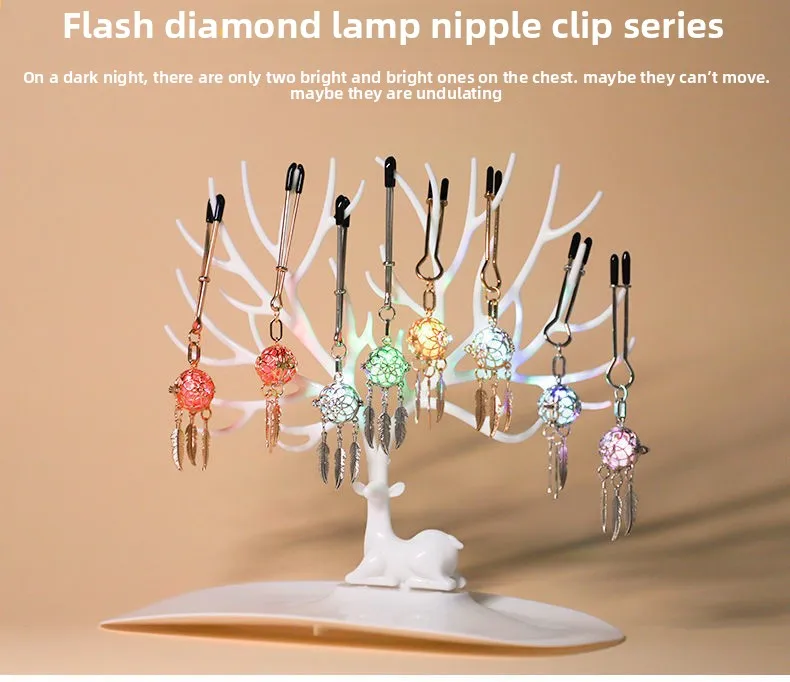 Sm ضبط ملقط الحليب على شكل جرس للأزواج من أجل اللعوب وملقط ميمي المتوهجة لإنشاء شعور لطيف ومثير