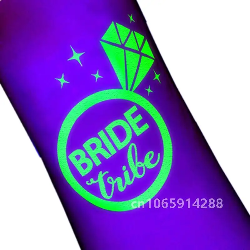 12 Stuks Vrijgezellenfeest Lichtgevende Tattoo Stickers Bruiloft Vrijgezellenfeest Decoratie Team Bruid Als Noctilucent Party Stickers